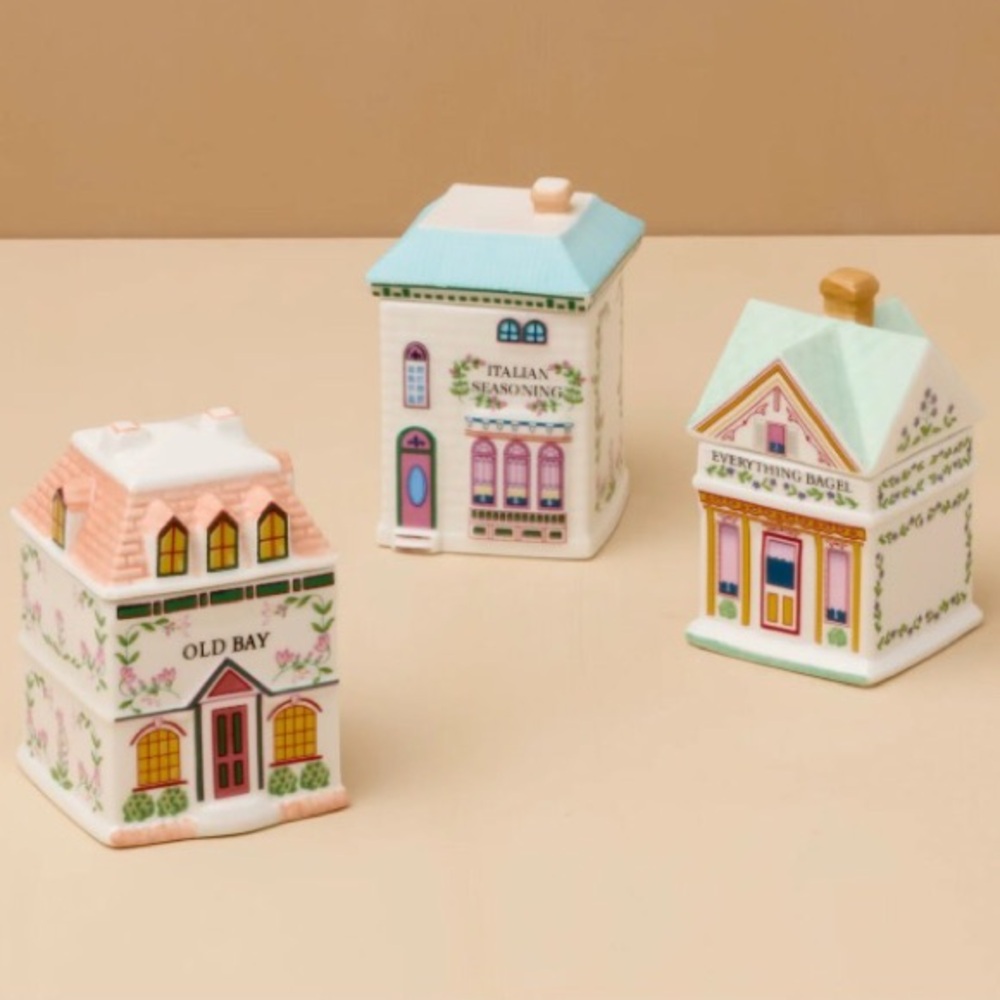 Lenox Spice Village Italian Market Spice Jar Set New In Box NWT - Picture 6 of 8